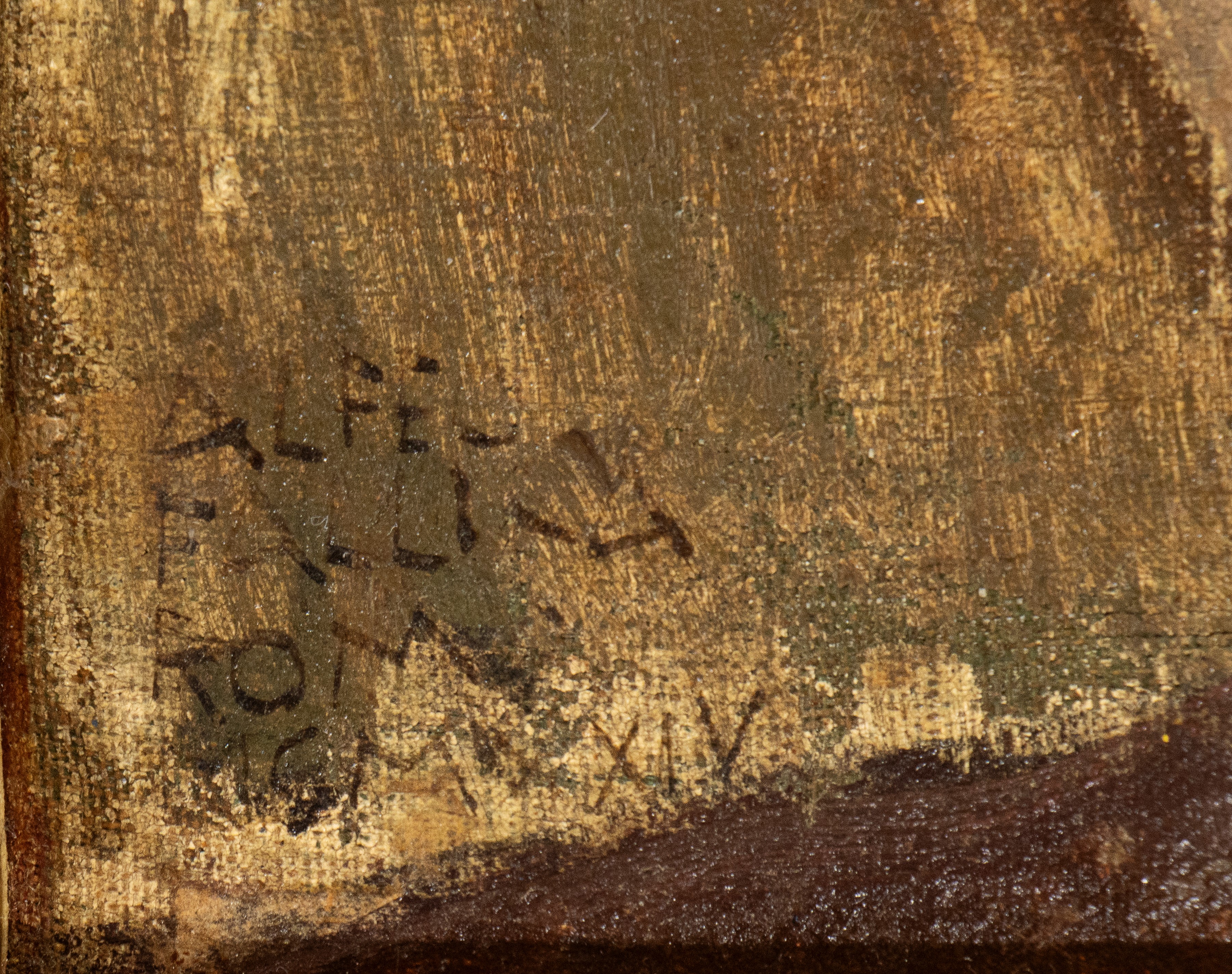 Alfeo Fallina (?), Veglia funebre di Patroclo, olio su tela