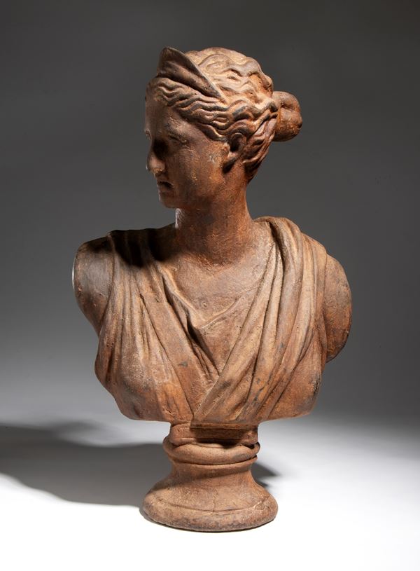 Iron bust of Diana