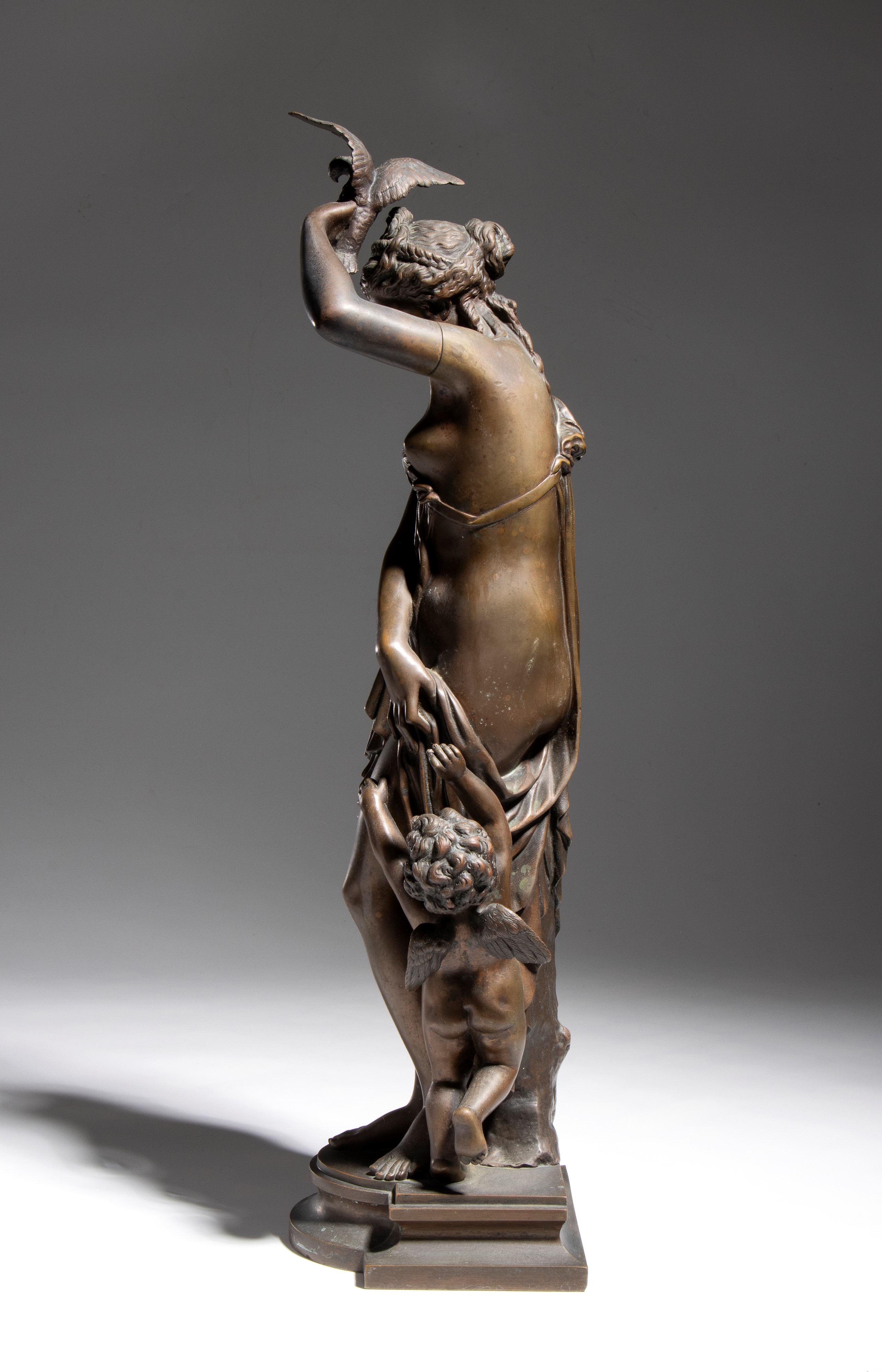 Jean Bulio - Venere e Cupido (L’Innocenza e l’Amore) in bronzo