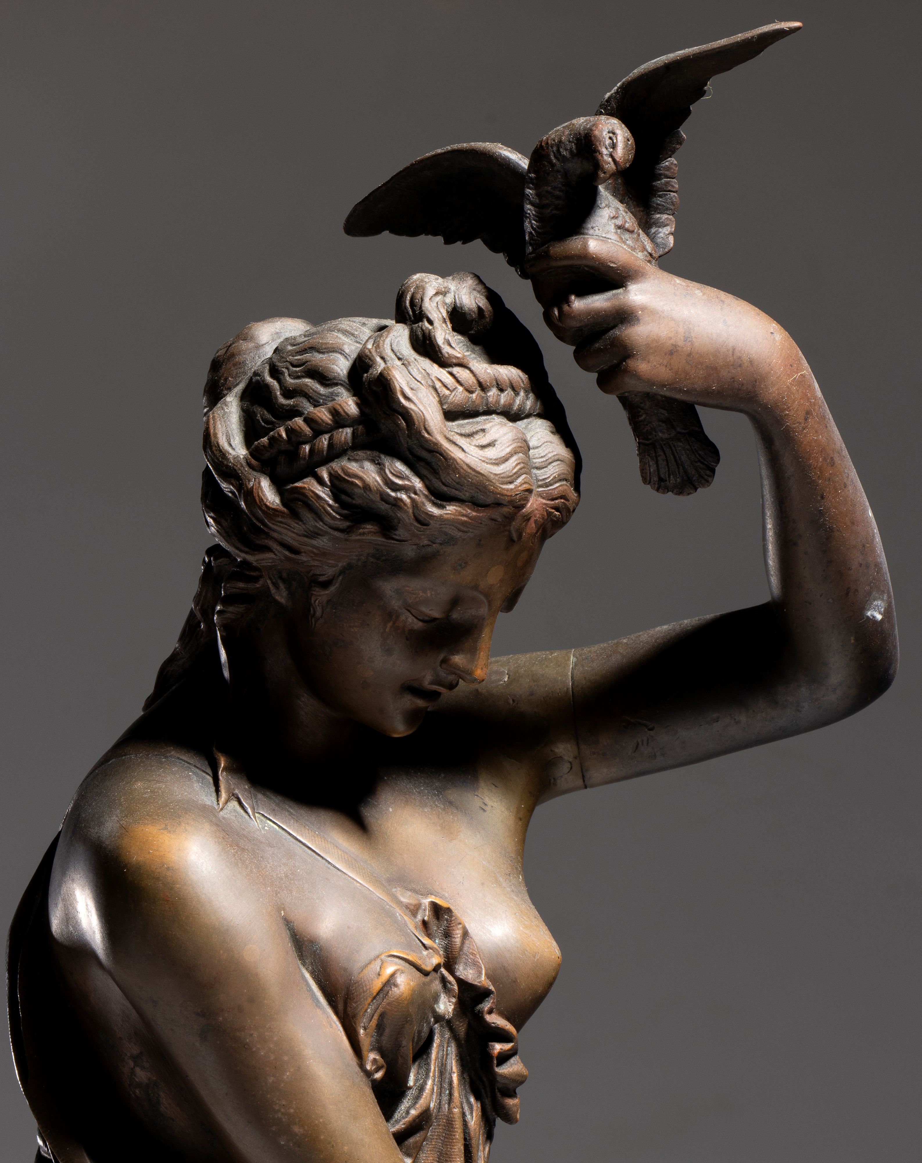 Jean Bulio - Venere e Cupido (L’Innocenza e l’Amore) in bronzo
