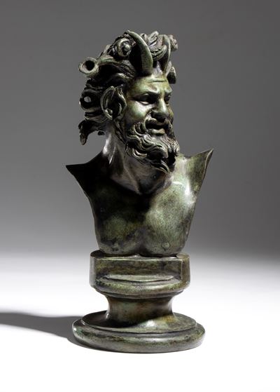 Scultura di satiro, bronzo, XIX secolo