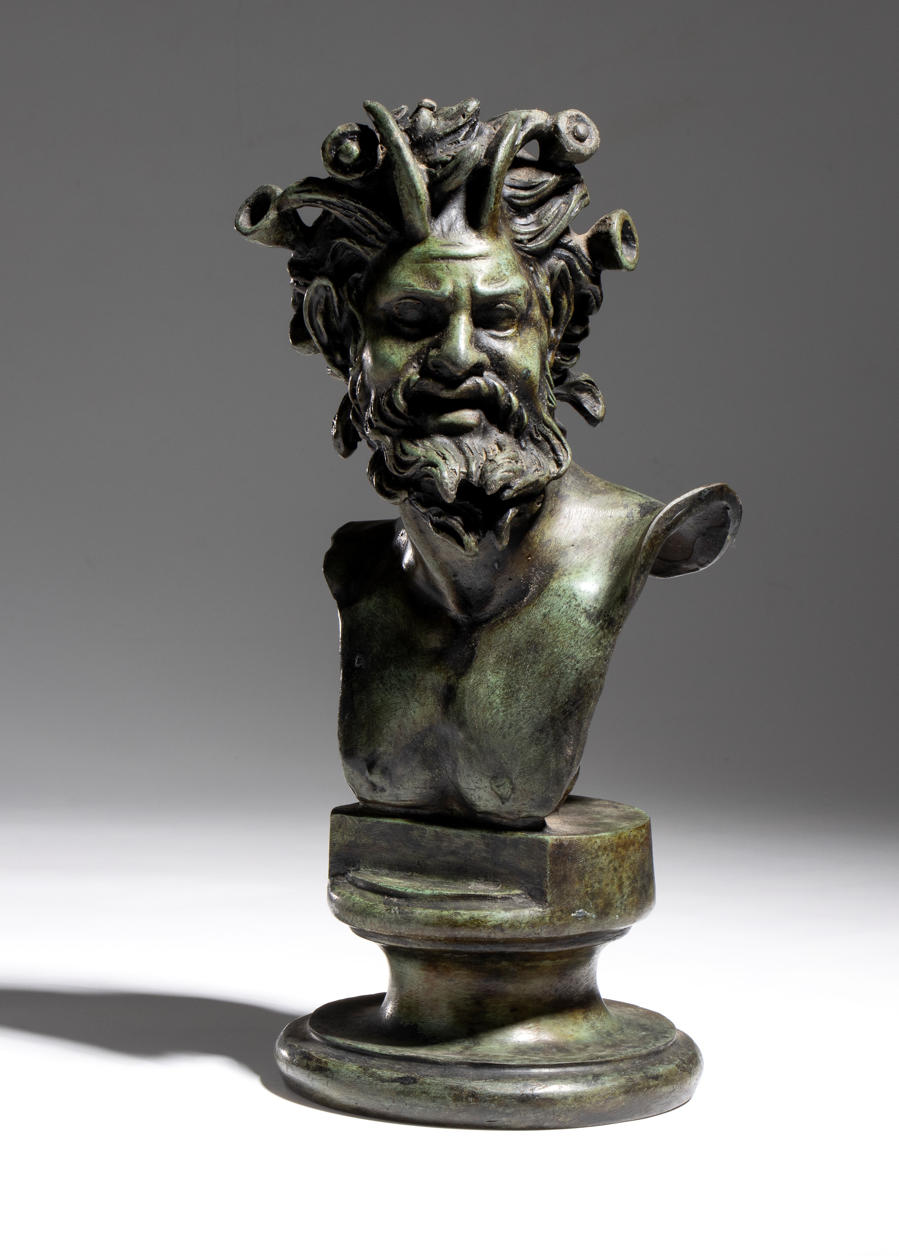 Scultura di satiro, bronzo, XIX secolo