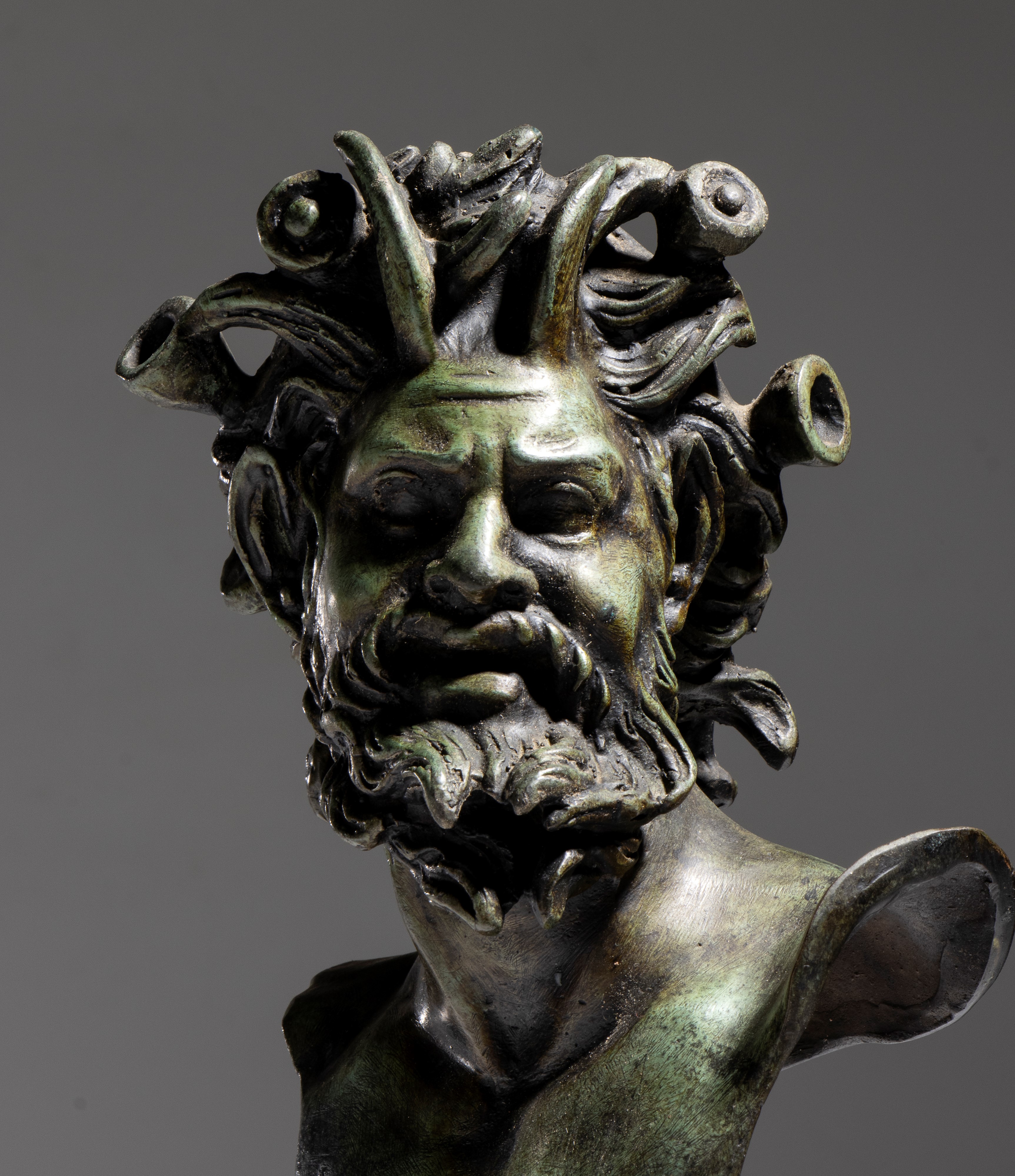 Scultura di satiro, bronzo, XIX secolo