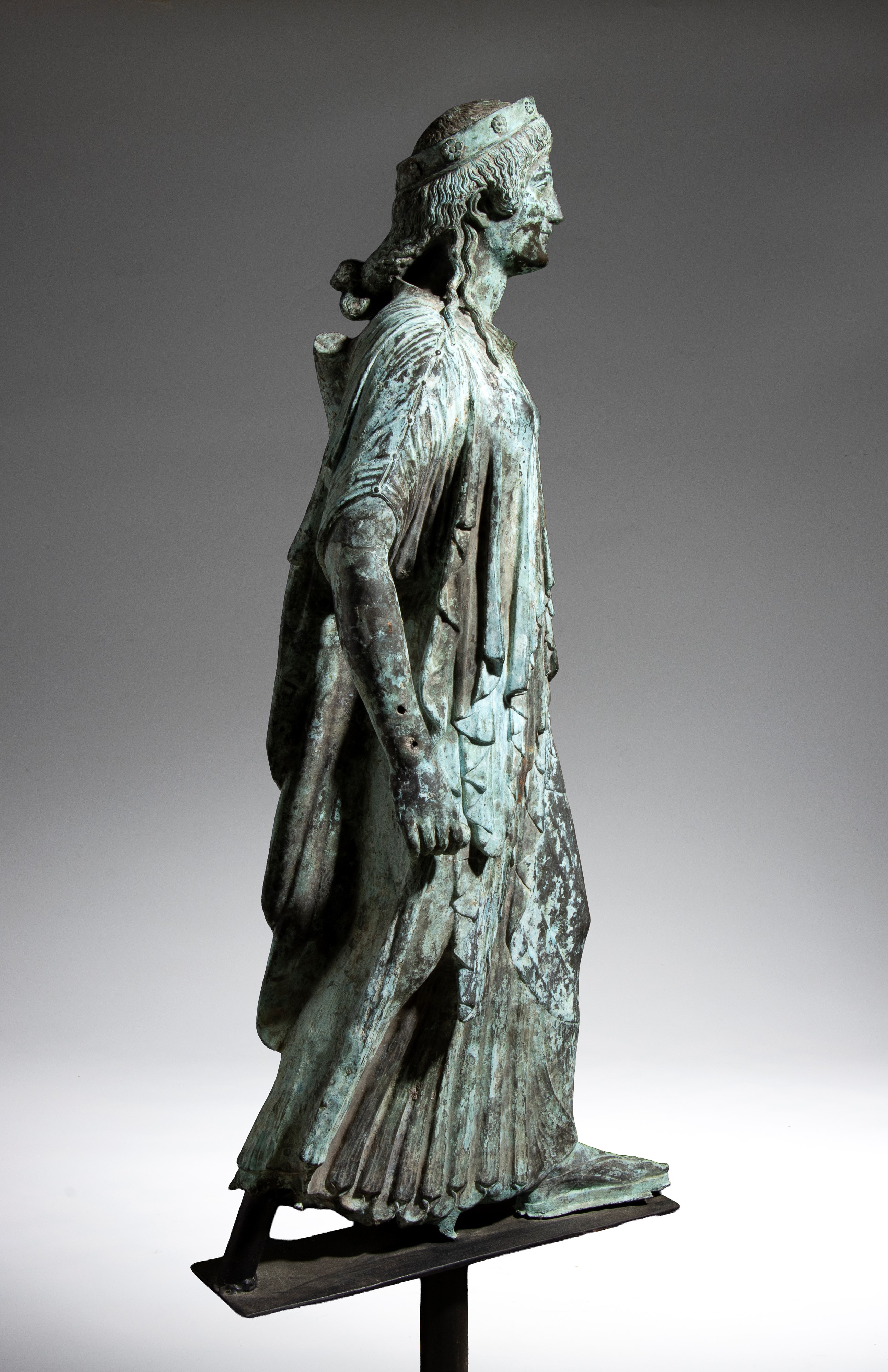 Scultura in bronzo, Artemide Marciante, XIX secolo