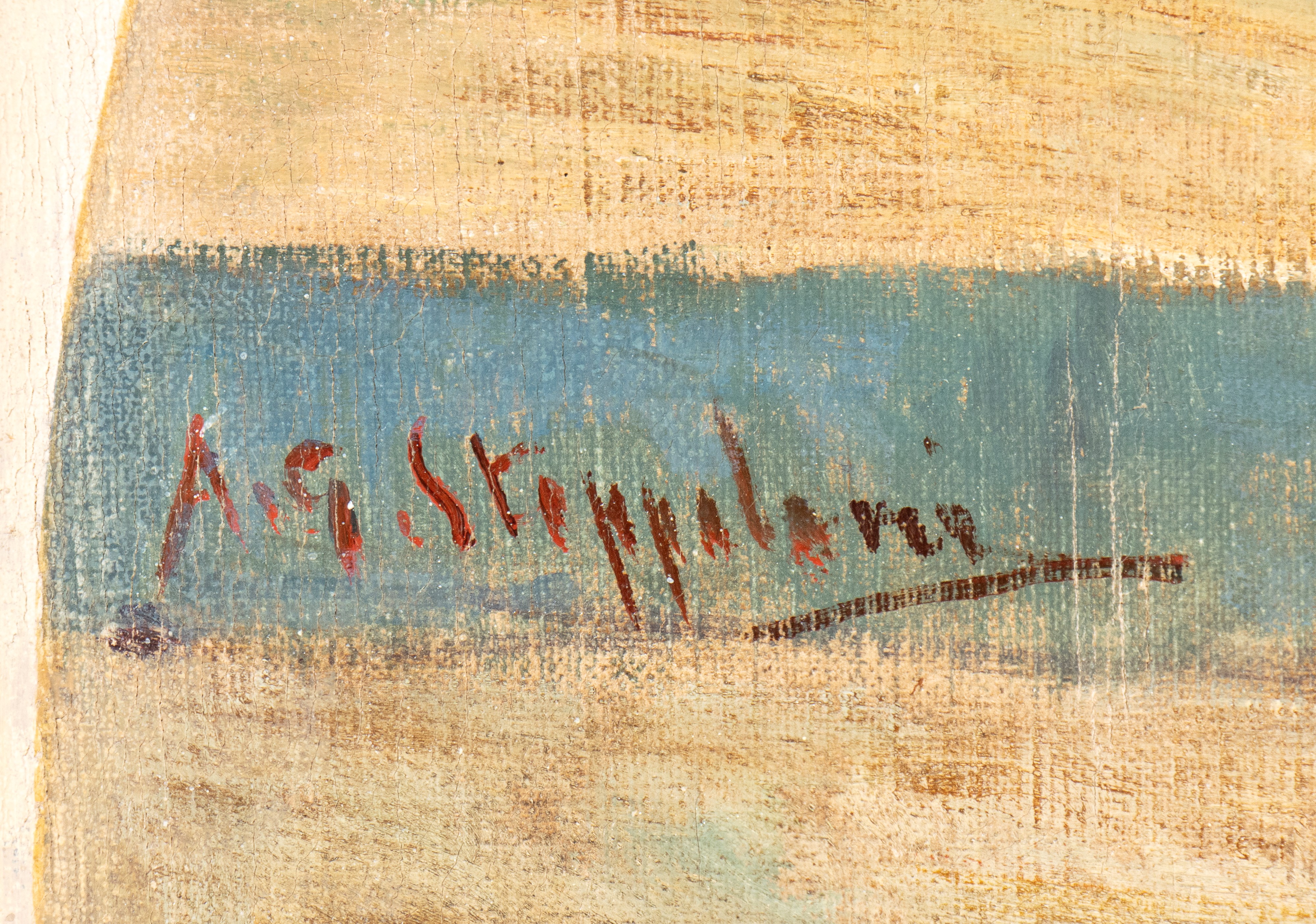 Augusto Guglielmo Stoppoloni - I barbari, olio su tela