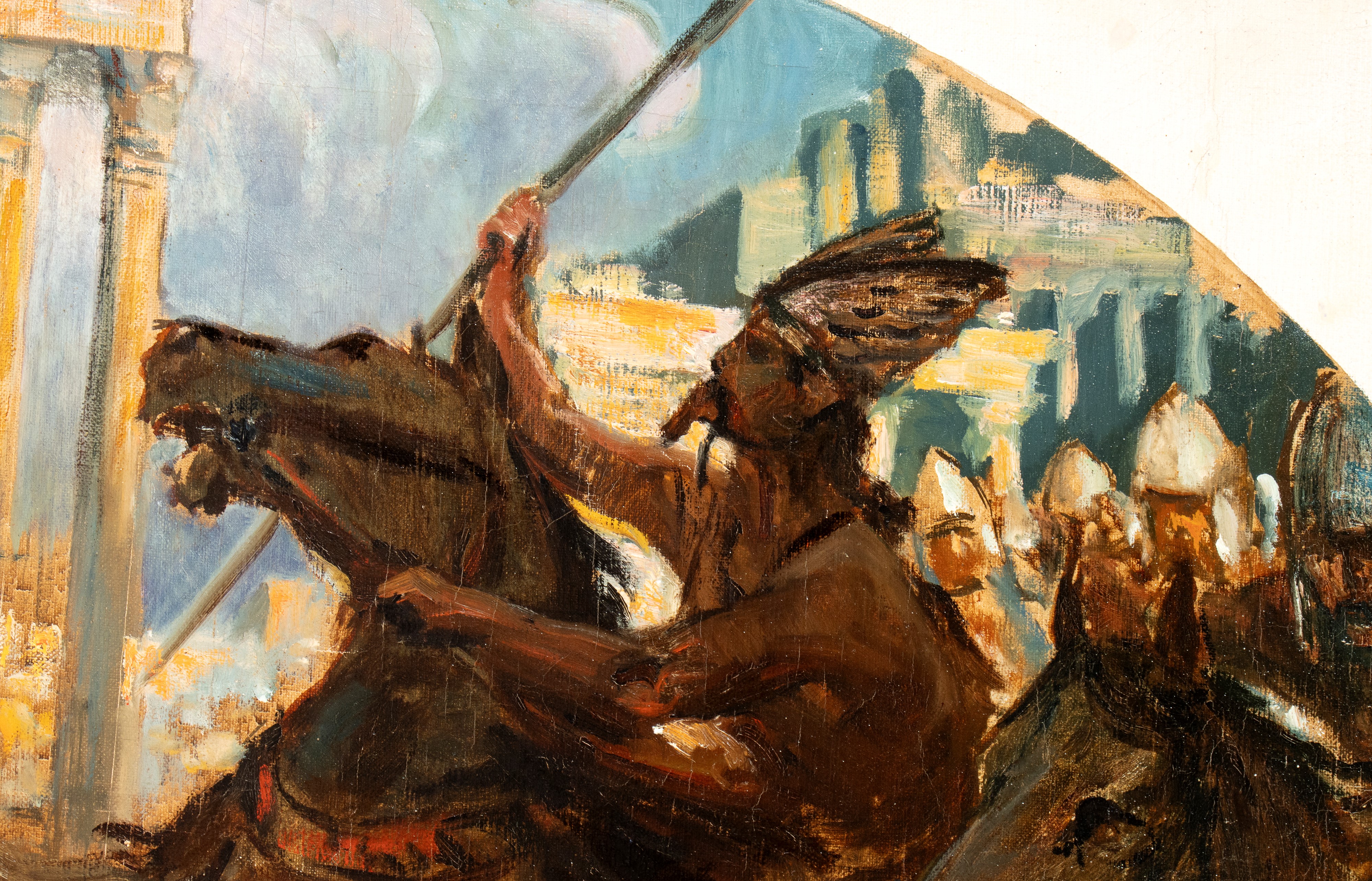 Augusto Guglielmo Stoppoloni - I barbari, olio su tela