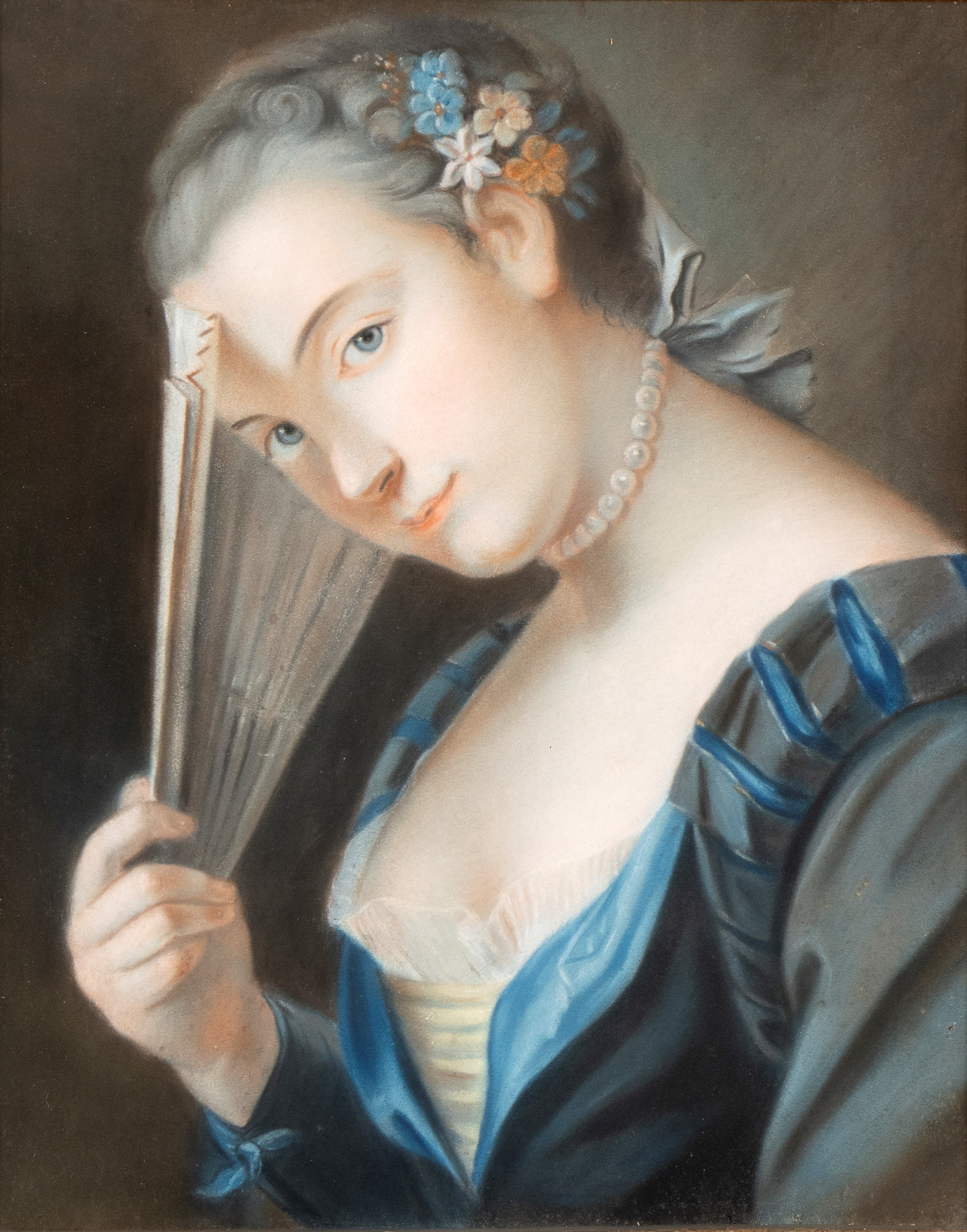 Ritratto femminile con ventaglio, XIX secolo