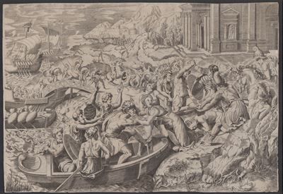Il ratto di Elena (da Marcantonio Raimondi, da Raffaello), bulino