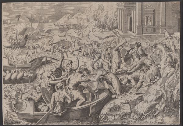 Marco Dente, detto Marco da Ravenna - Il ratto di Elena, da Marcantonio Raimondi,  da Raffaello