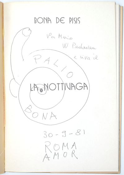 De Pisis, La Nottivaga (dedica autografa), 1981