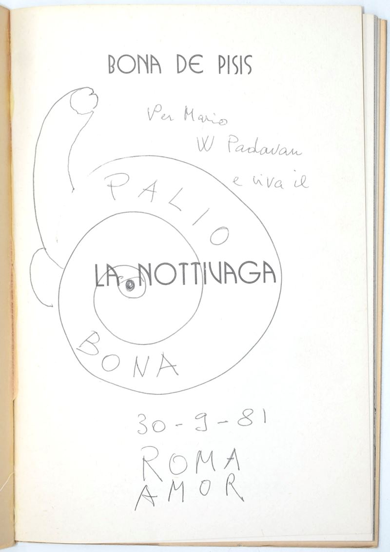 De Pisis, La Nottivaga (dedica autografa), 1981