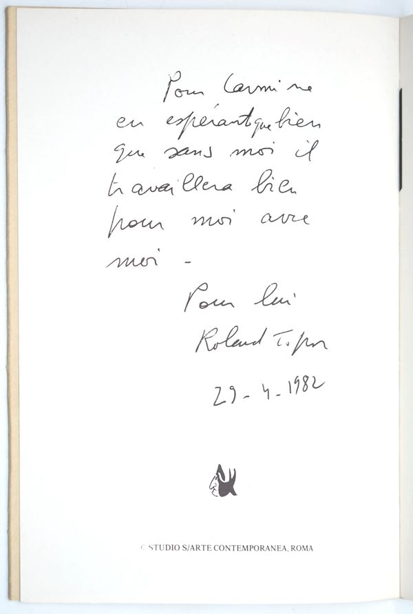 [Dedica autografa di Topor] Topor, Roland: Sans Moi, 1982