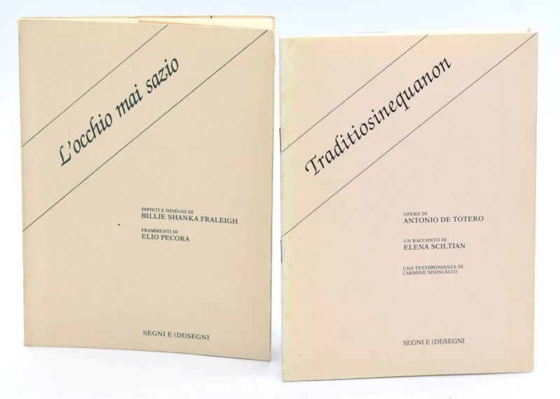 Segni e (Di)segni, «L’occhio mai sazio»; Segni e (Di)segni, «Traditiosinequanon» (2 volumi)