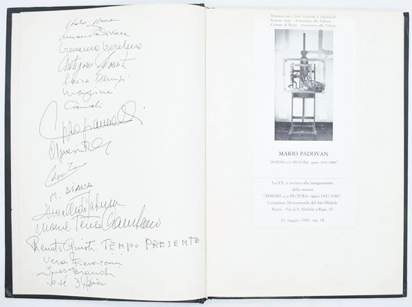 Mario Padovan. Album di firme e dediche per mostre ed eventi, 1989-2000 ca.
