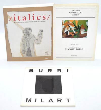 Catalogo di arte italiana (3 volumi): Burri, Italics e Ansie di luce