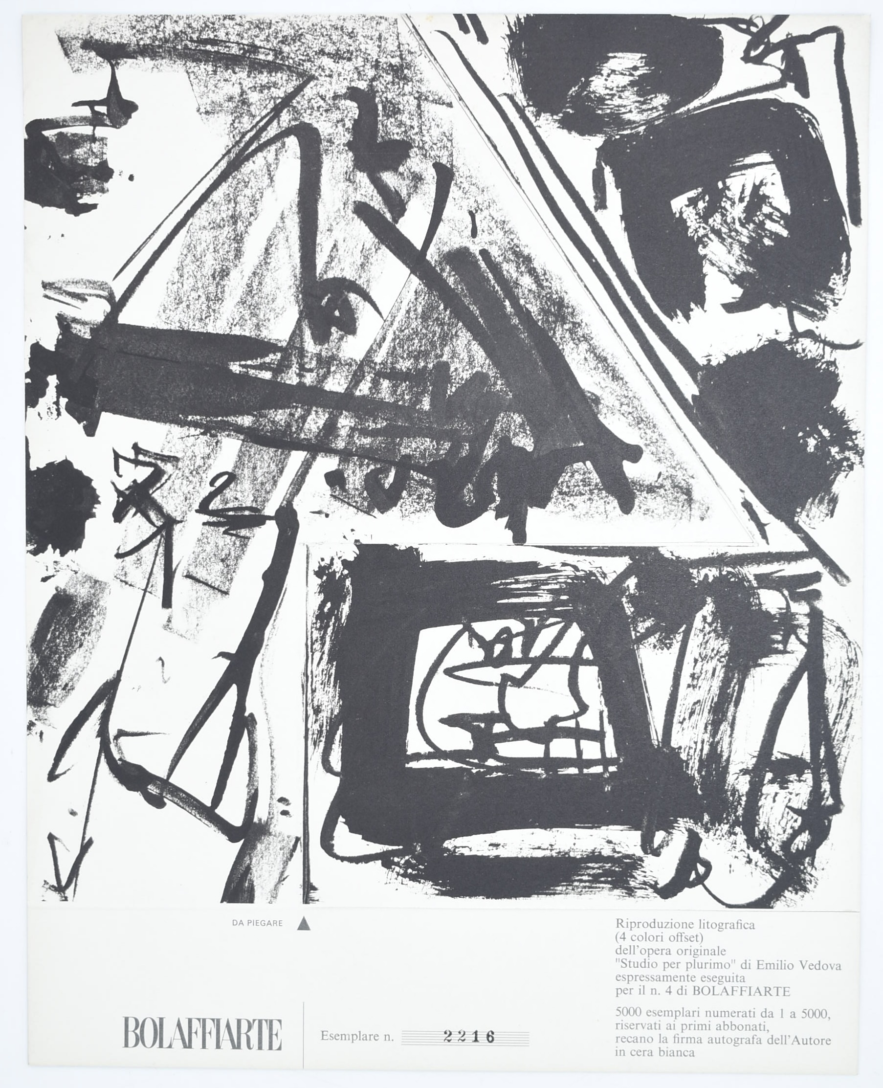 Emilio Vedova, Studio per plurimo (litografia), Bolaffiarte