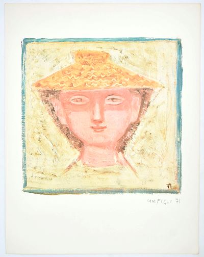 Campigli, Massimo, Senza titolo (fotolitografia per Bolaffiarte, es. n. 3366)