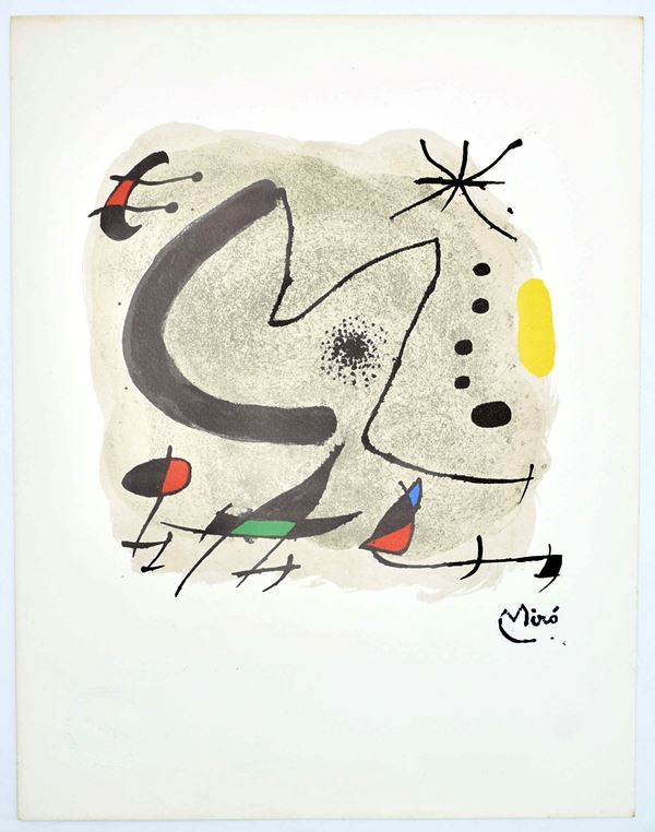 Miró, Joan: la lettera “M”, per la serie “L’Alfabeto” di Bolaffiarte