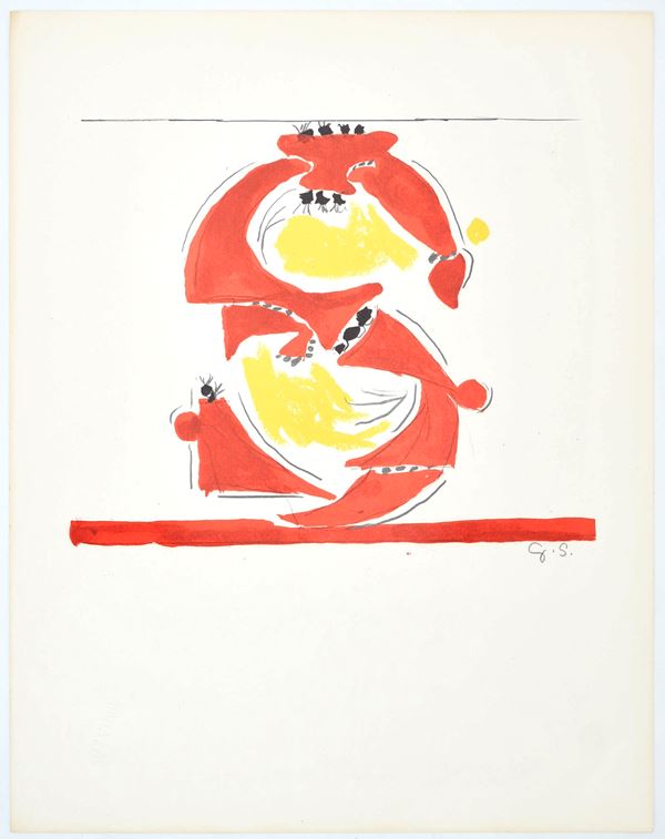 Sutherland, Graham: la lettera “S”, per la serie “L’Alfabeto” di Bolaffiarte