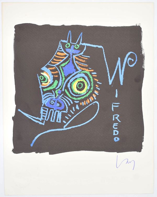 Lam, Wifredo: la lettera “W”, per la serie “L’Alfabeto” di Bolaffiarte