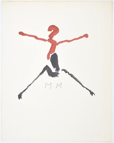 Marino Marini, la lettera “X” per la serie “L’Alfabeto” di Bolaffiarte, fotolitografia