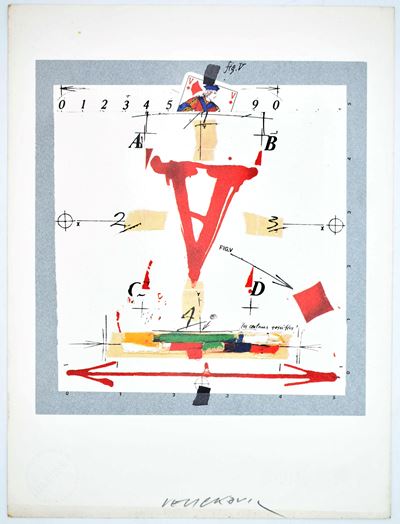 Velickovic, Vladimir, Fante (Valet) — fotolitografia dalla serie “Le Carte da Gioco” di Bolaffiar...