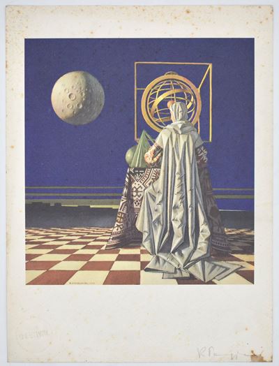 Romano Parmeggiani, L’Uomo e la Luna (fotolitografia), edizione numerata e firmata a mano