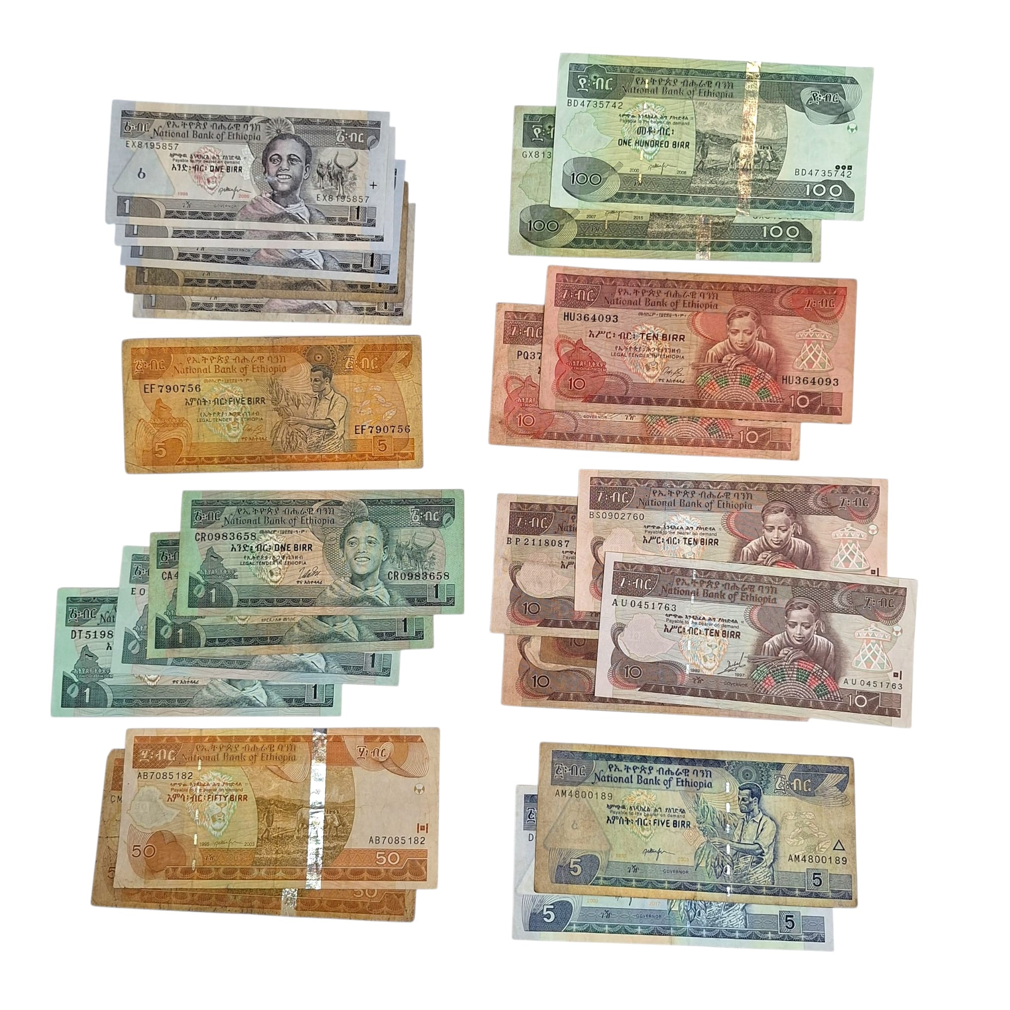 Estere. Eritrea-etiopia. Lotto di 34 Banconote. Conservazioni Varie.