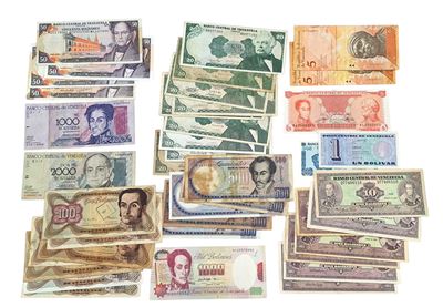 Estere. Venezuela. Lotto di 40 Banconote. Conservazioni Varie.