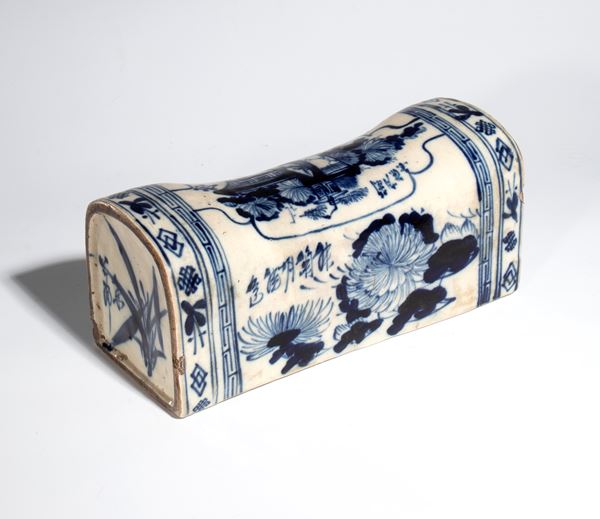 Antique Chinese porcelain pillow. China, 20th century.