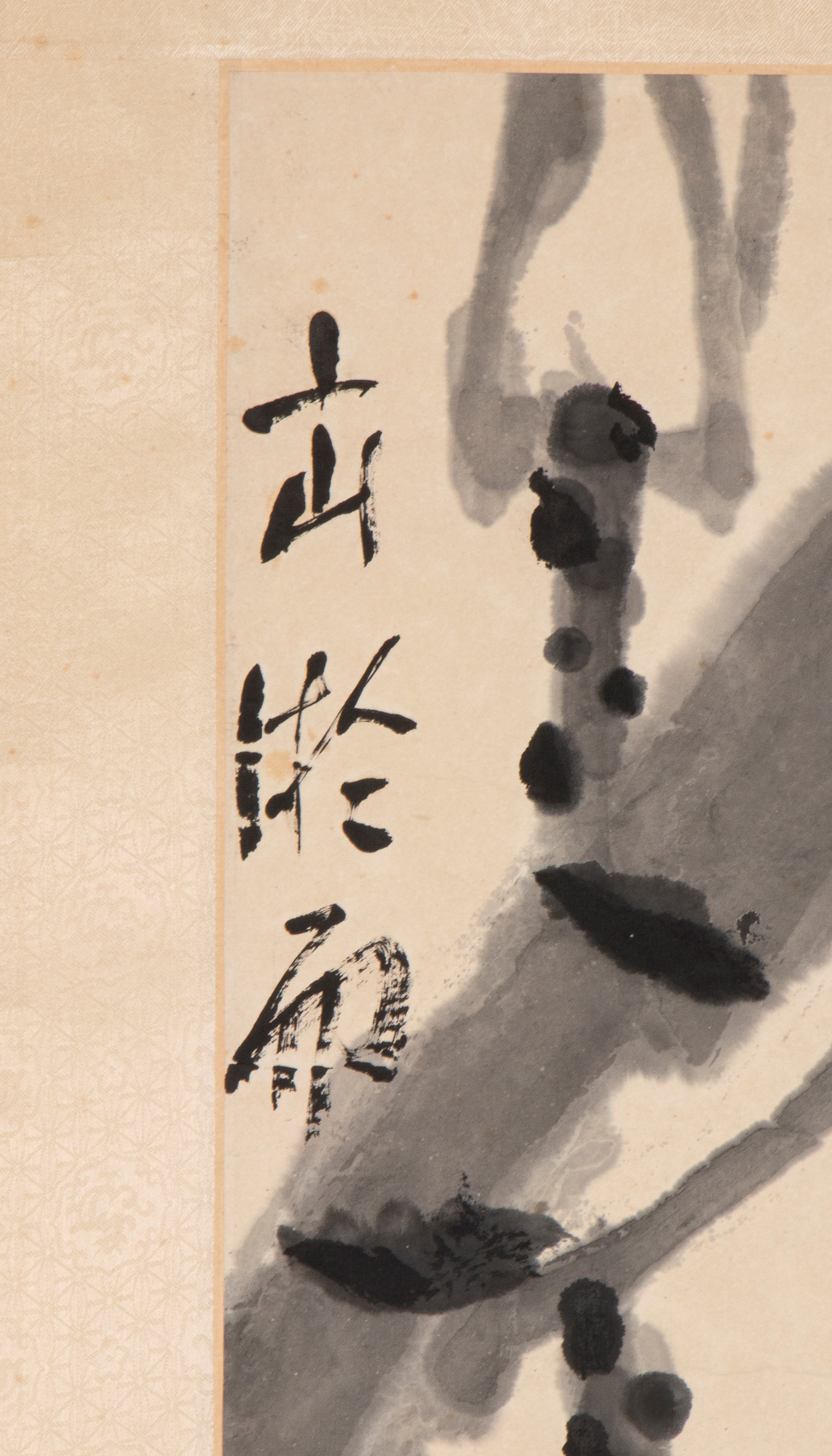 Cui Zifan, Lotus, inchiostro su carta montato su rotolo verticale
