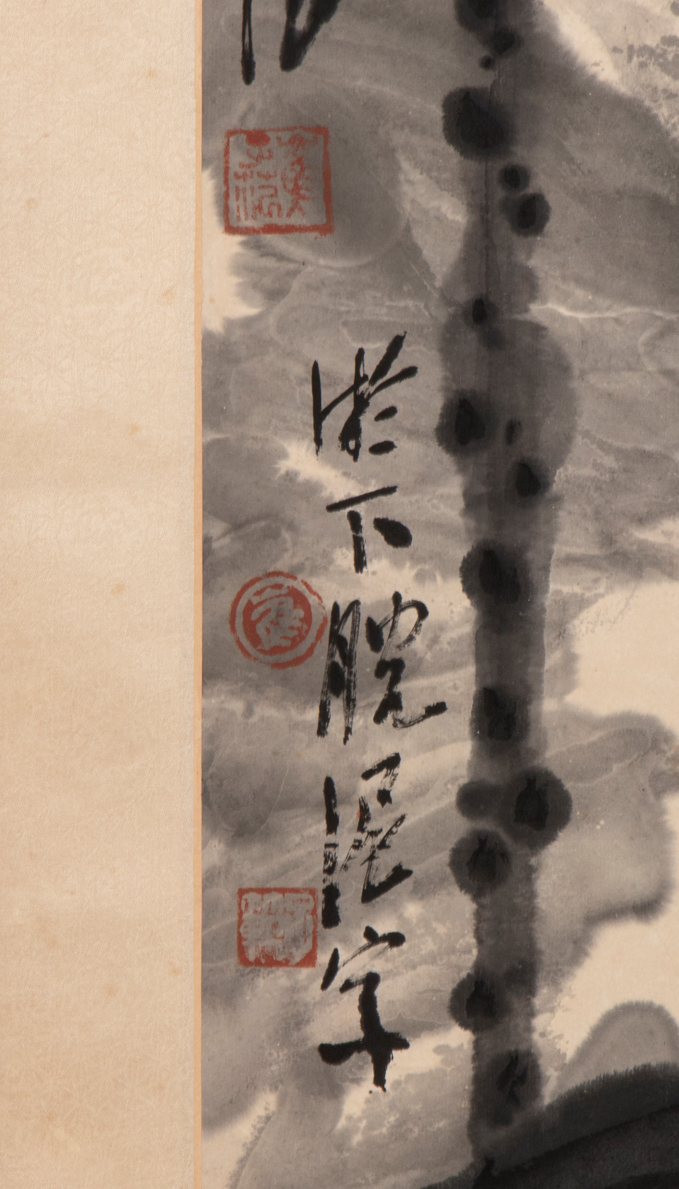 Cui Zifan, Lotus, inchiostro su carta montato su rotolo verticale