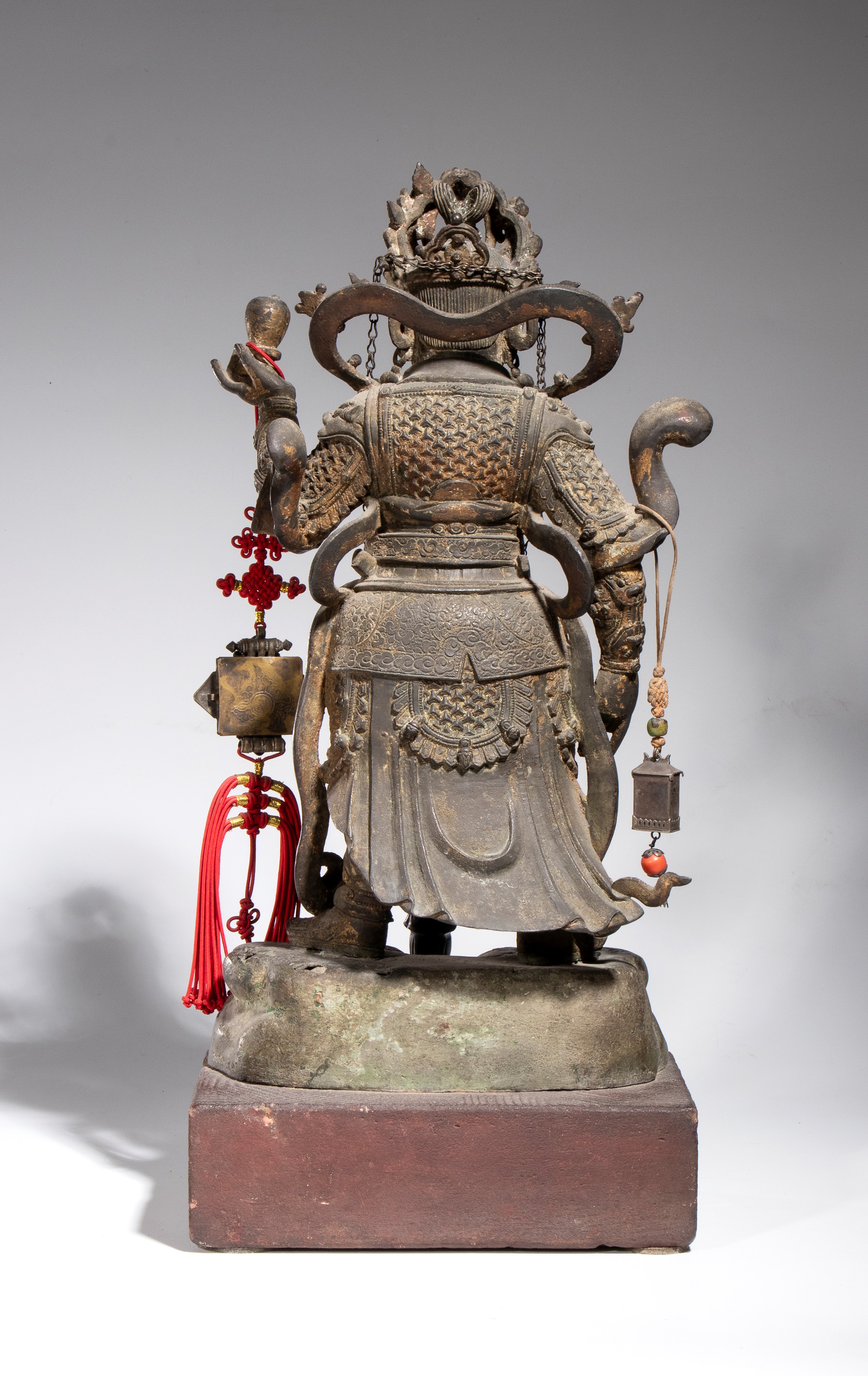 Weituo Pusa, Figura in bronzo, Cina, fine dinastia Qing (XIX secolo)