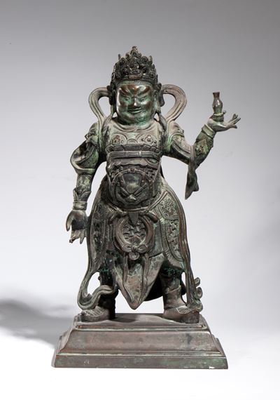 Weituo Pusa, Figura in bronzo, Cina, XX secolo