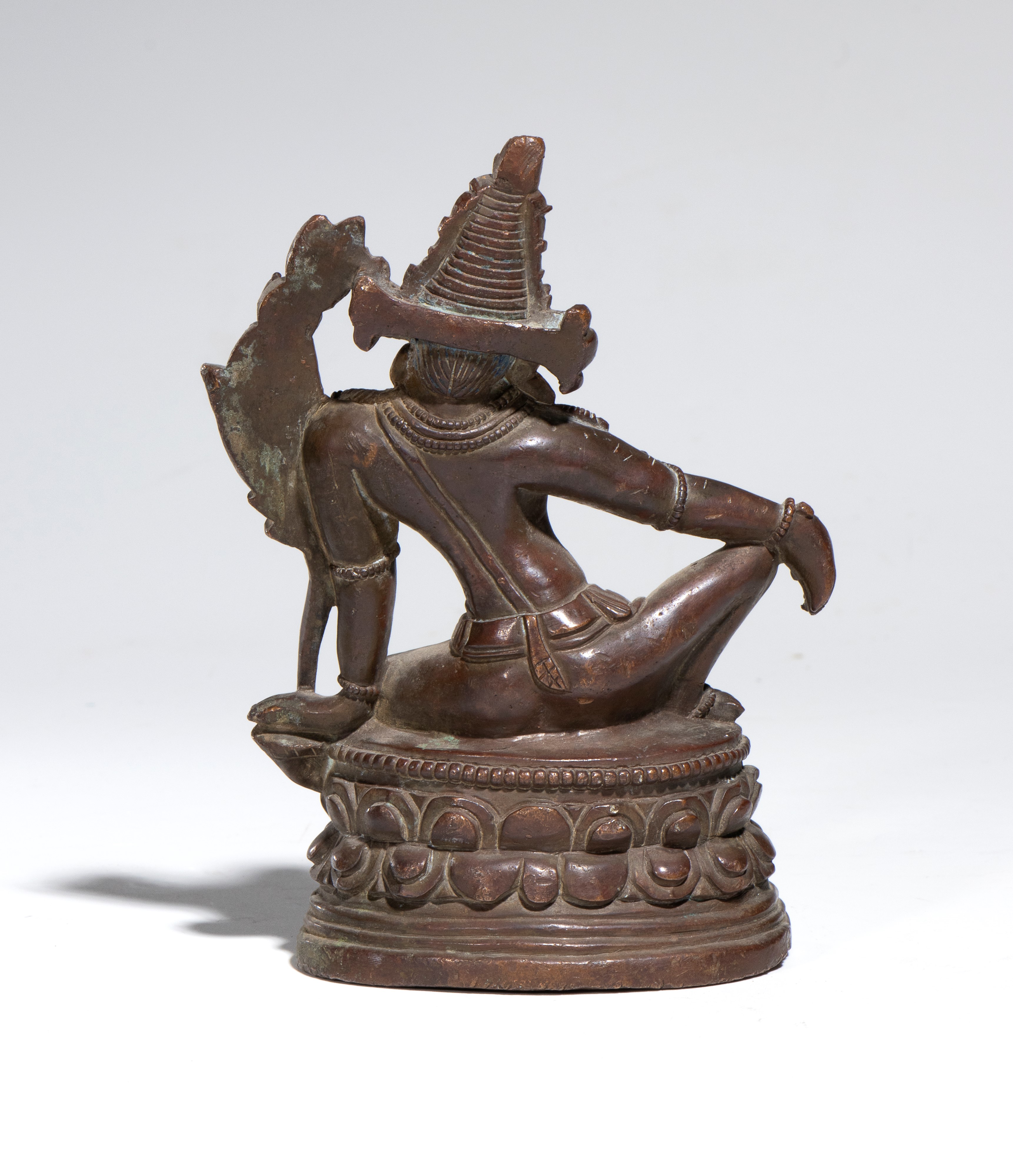 Figura di bodhisattva seduto, bronzo, India, XX secolo