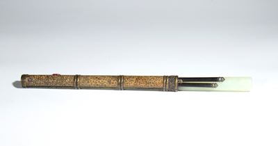 Astuccio da viaggio con coltello e bacchette, Tibet, fine XIX-XX secolo