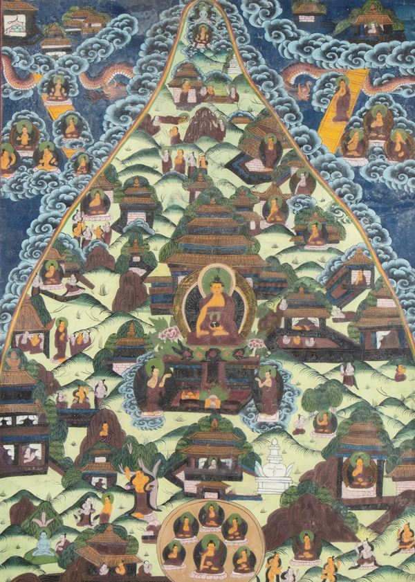 Thangka su tela  