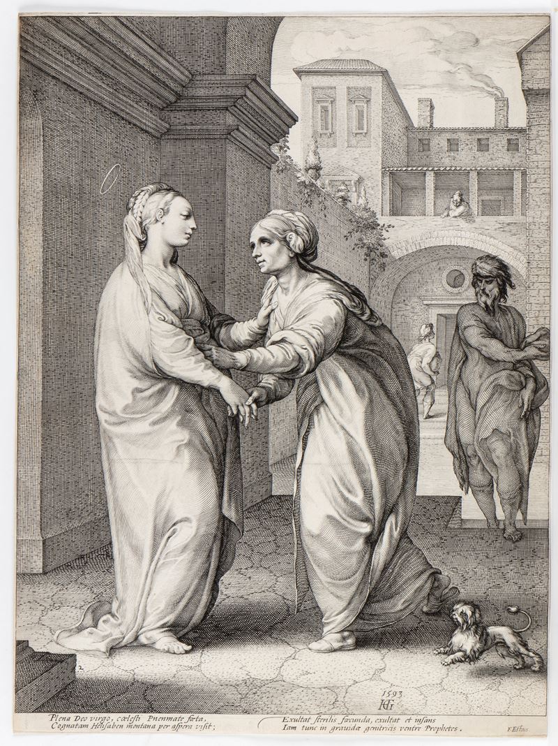 Hendrik Goltzius - Visitazione (bulino), 1593