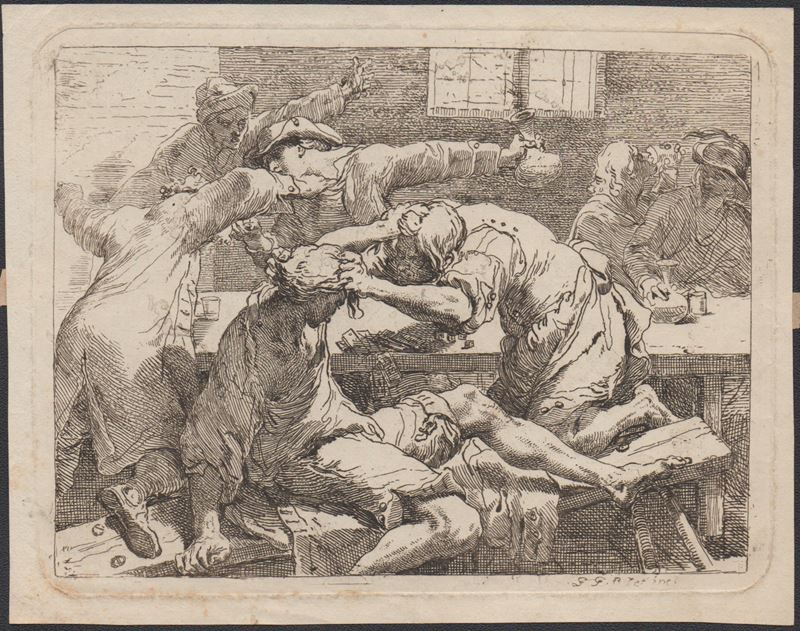 Gaetano Gandolfi - La rissa in taverna