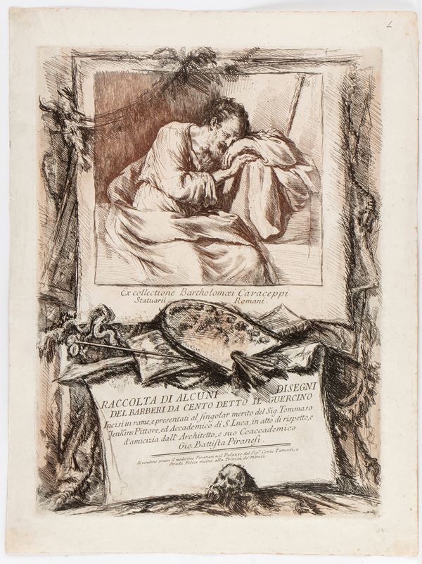 Title page of the “Raccolta di alcuni disegni del Barberi da Cento detto il Guercino…”