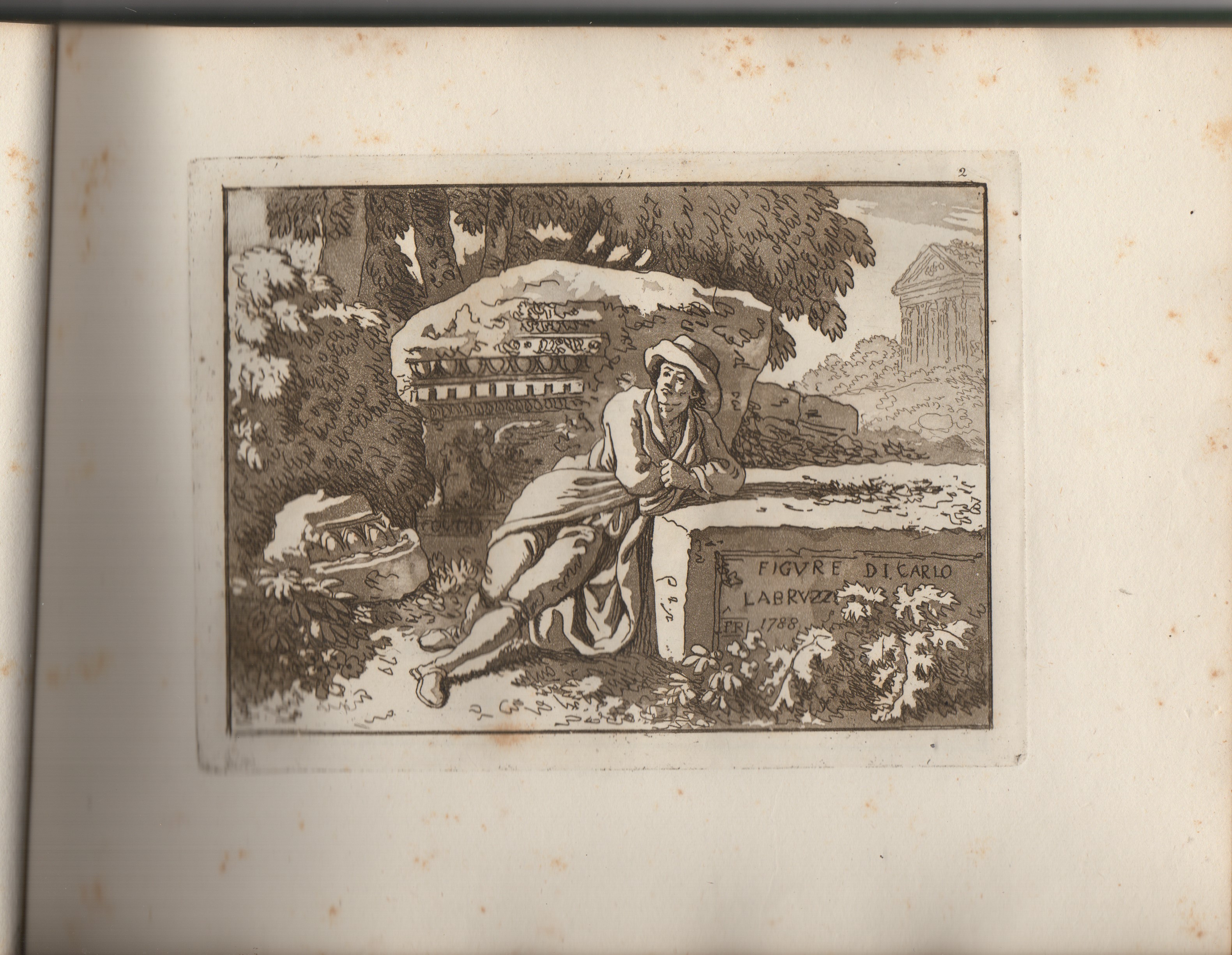 Carlo Labruzzi - Figure originali (tre serie di acqueforti, 1780) in volume rilegato
