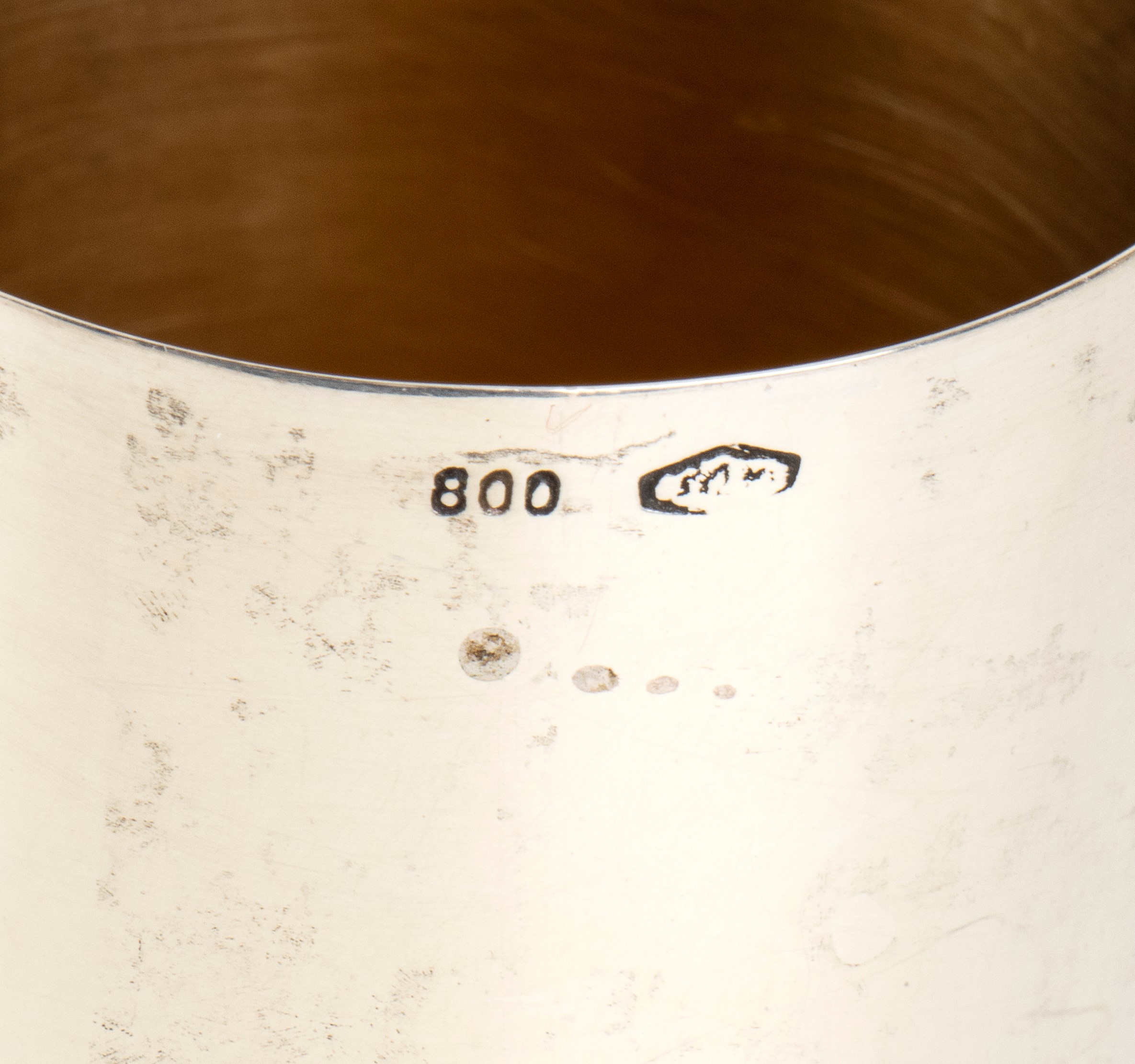 Set di 6 flûte in argento 800/1000, metà XX secolo