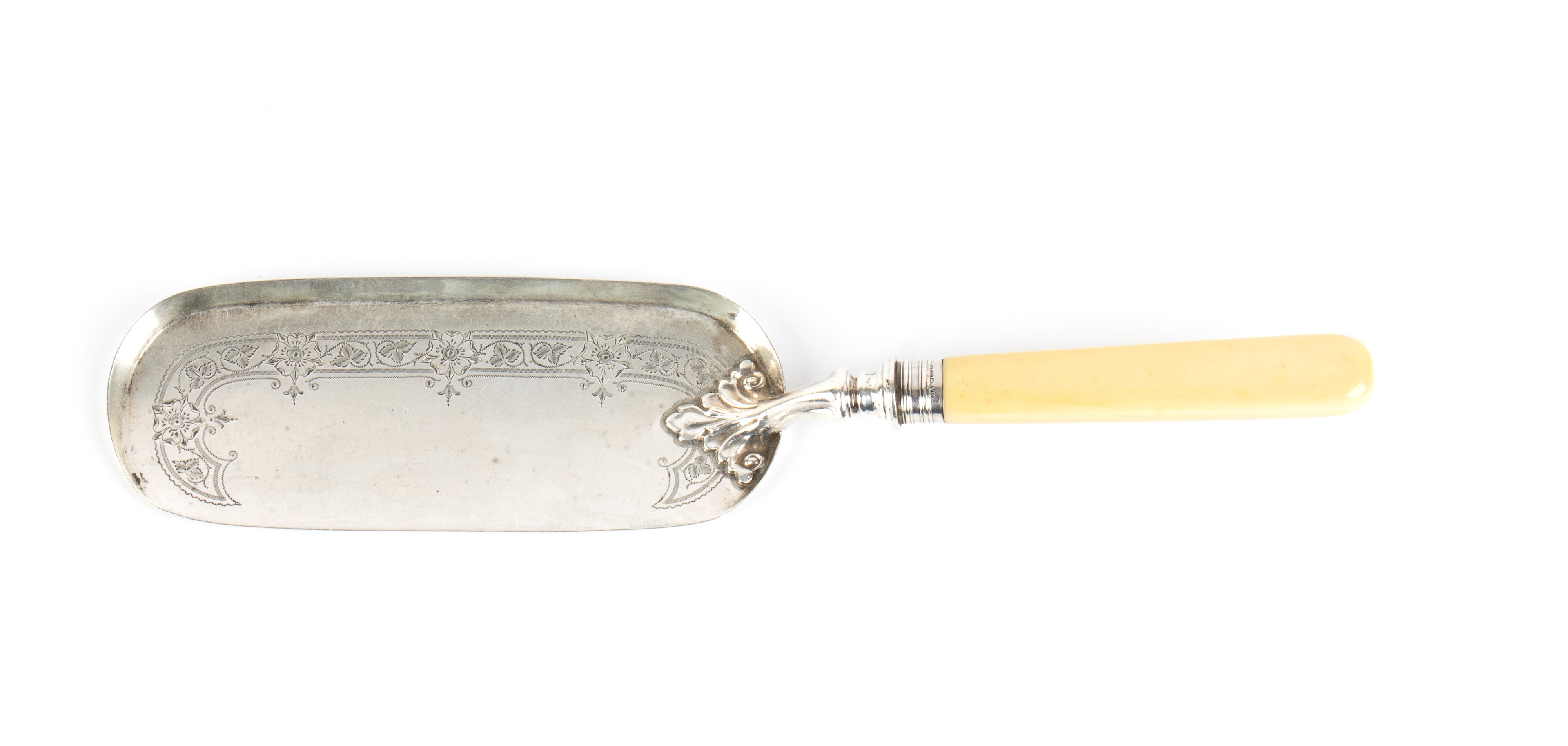 R & W Sorley - Paletta edoardiana inglese in argento 925/1000 con motivi floreali