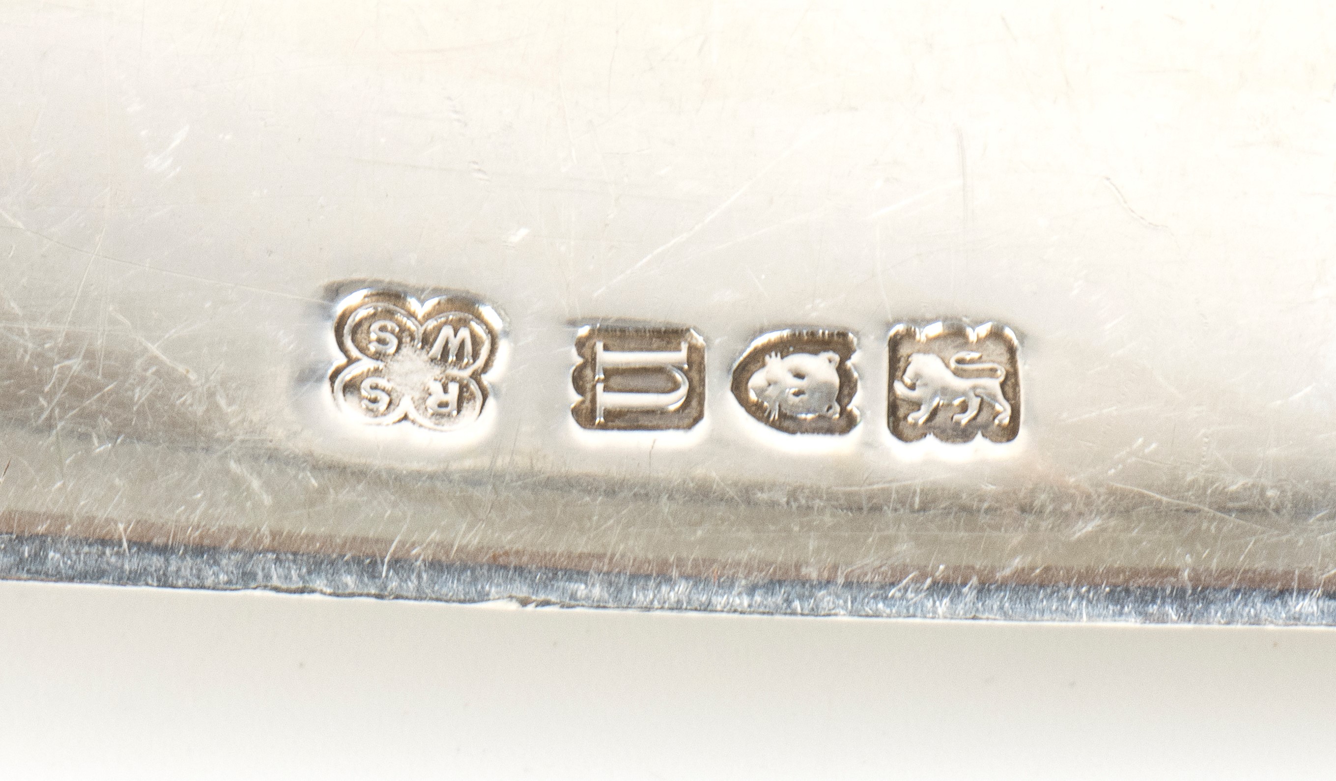 R & W Sorley - Paletta edoardiana inglese in argento 925/1000 con motivi floreali
