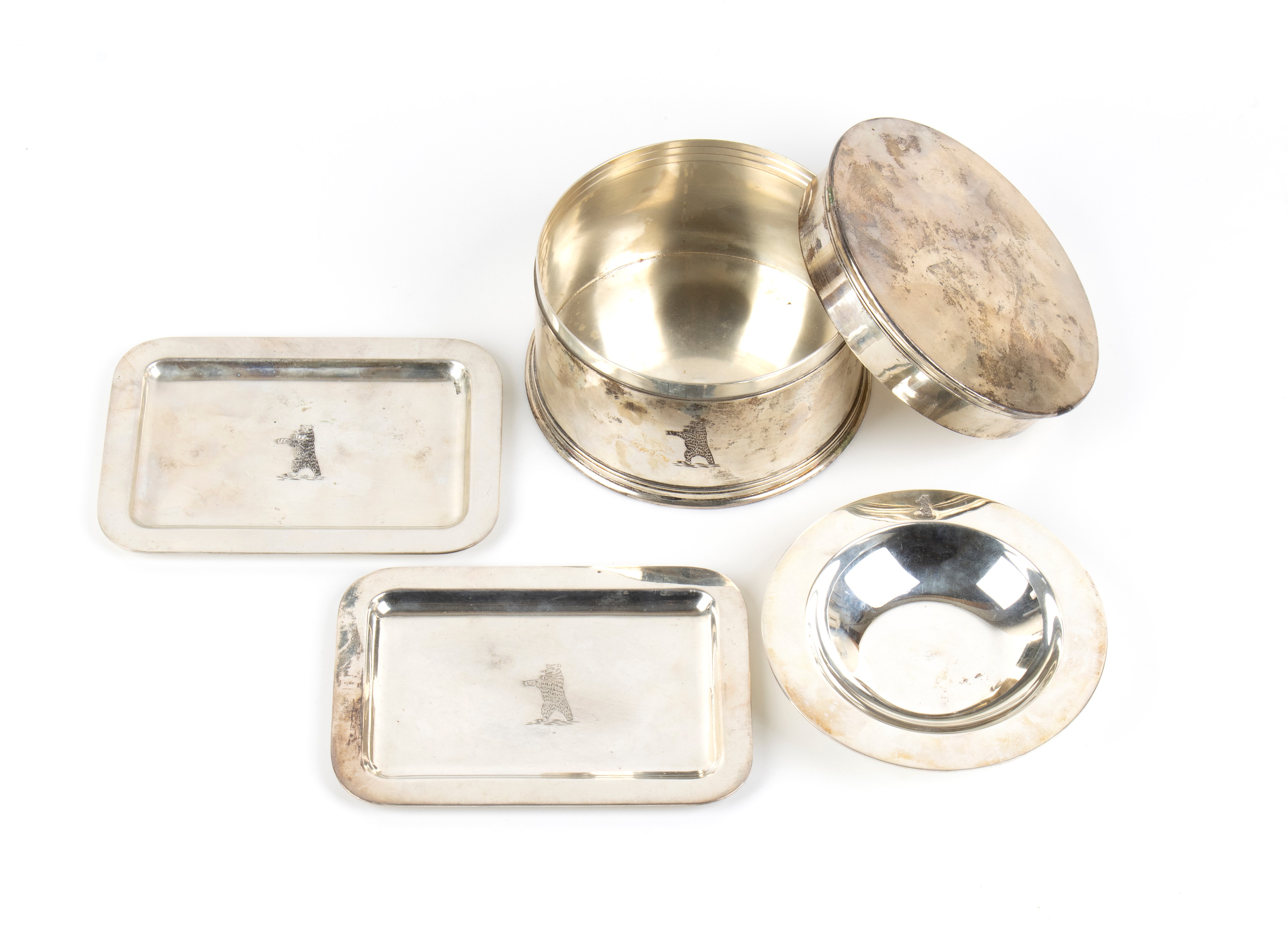 Argenteria italiana del XX secolo, Gruppo di 4 oggetti in argento 925/1000