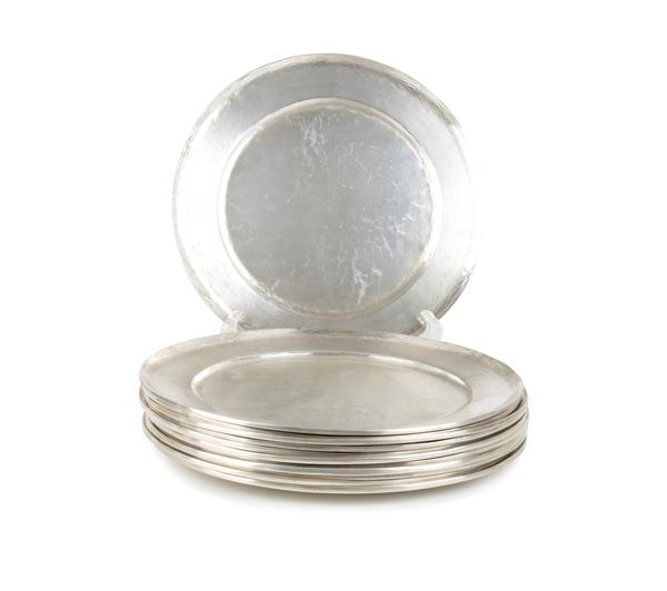 Set di 12 piatti peruviani argento