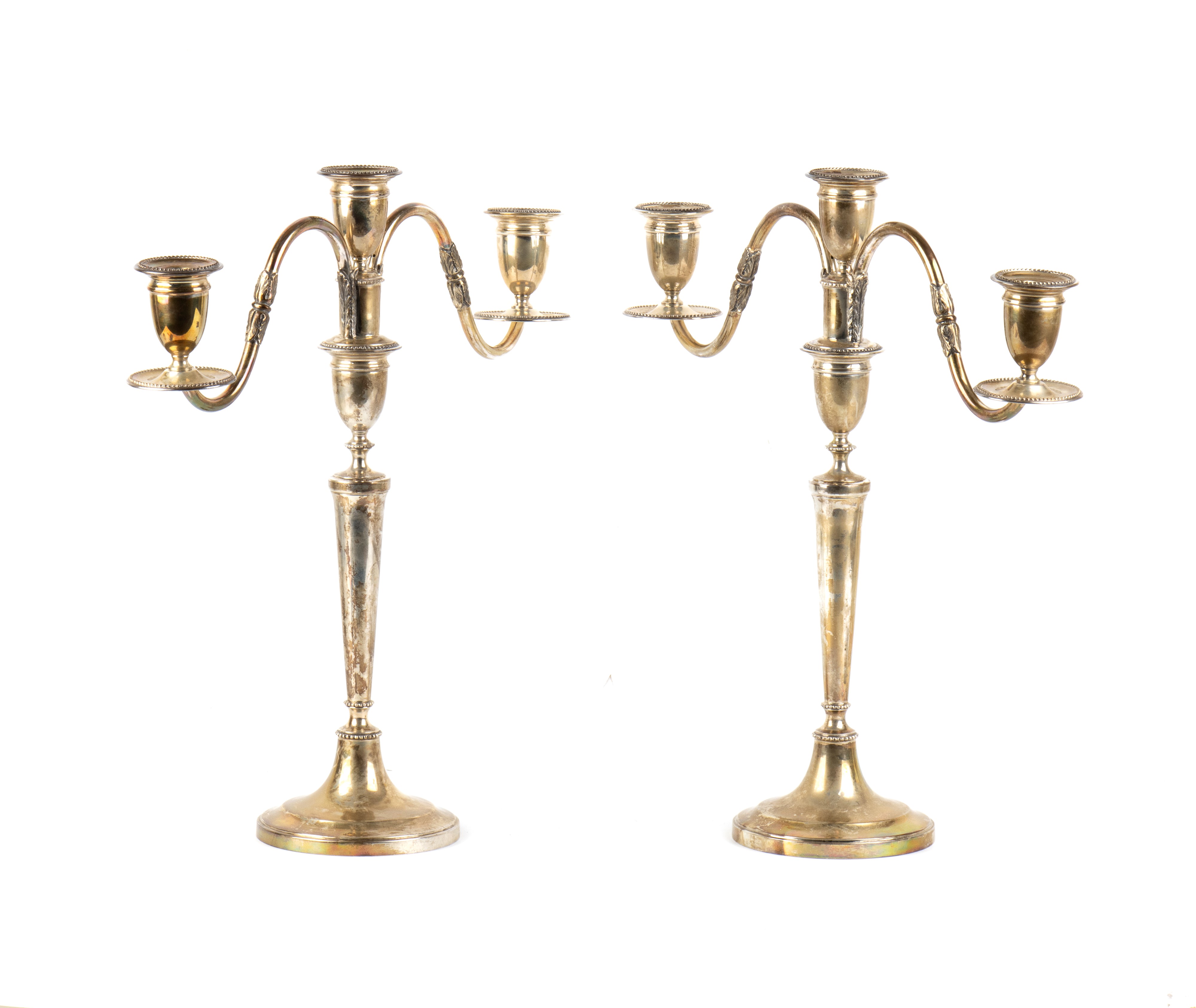 Luigi Genazzi - Coppia di candelabri in argento stile Impero (metà XX secolo)