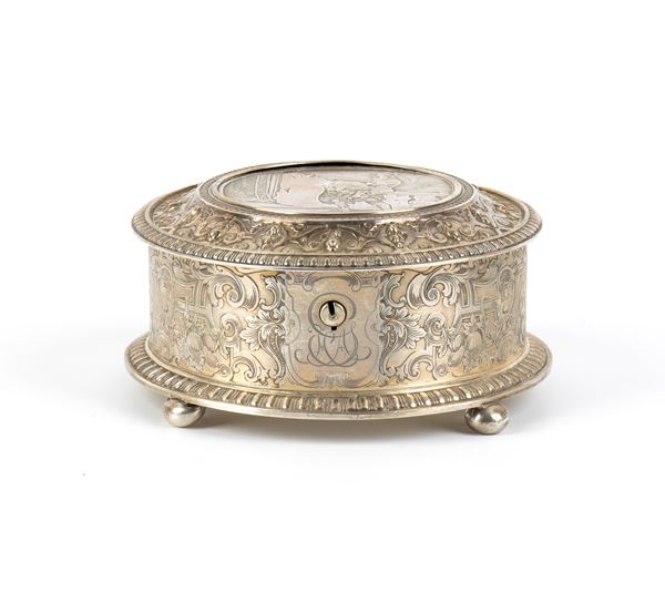 REED &amp; BARTON - Scatola portagioie americana in argento