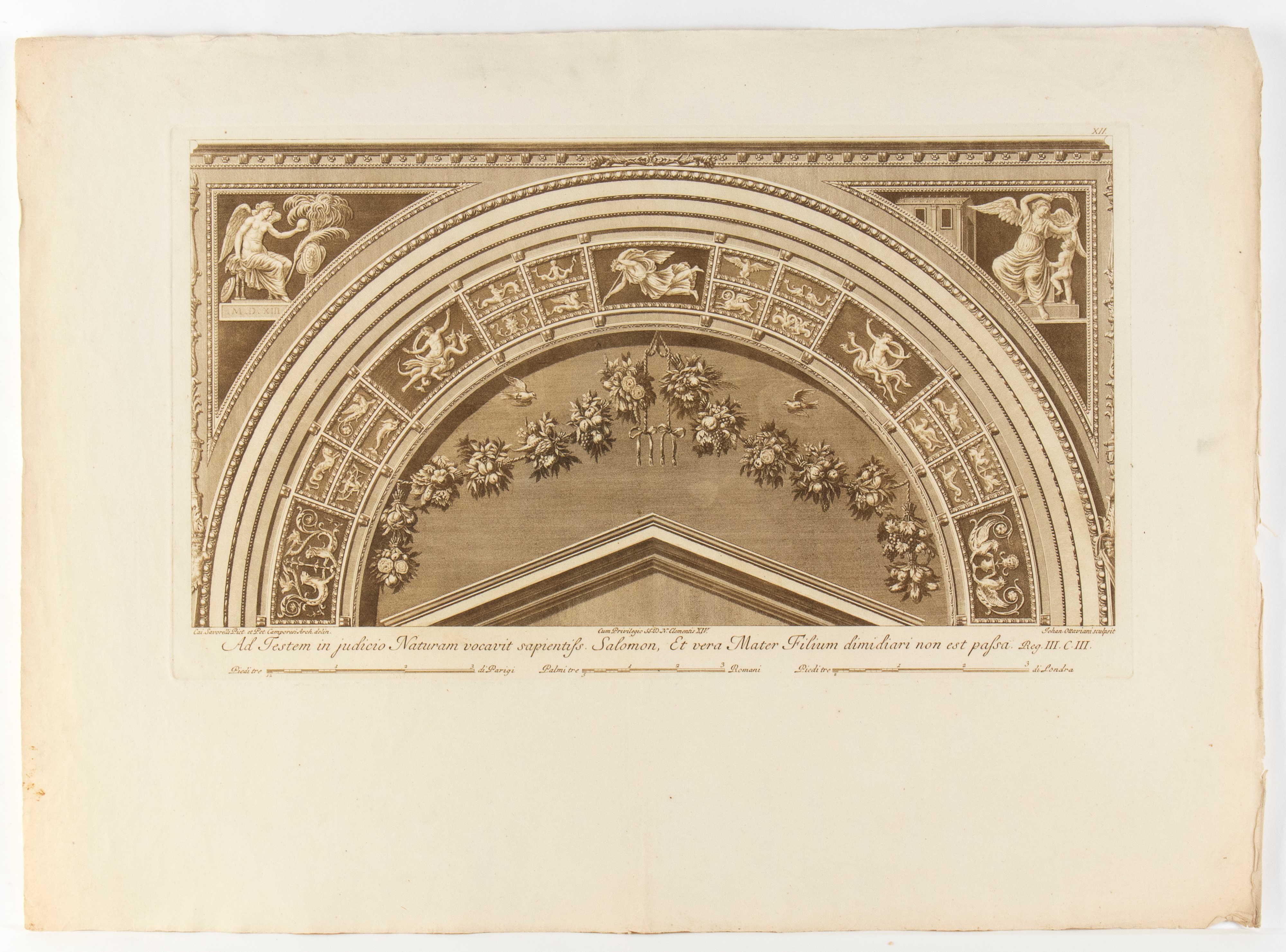 Giovanni Ottaviani - Loggie di Raffaele nel Vaticano (acquaforte e bulino)