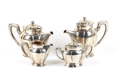 Servizio da tè e caffè italiano, argento 800/1000 (4 pezzi), 1935-1945